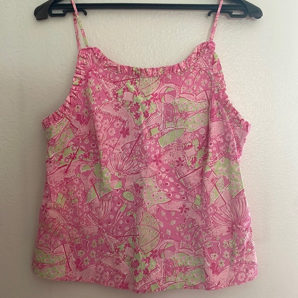 Lilly Pulitzer Vintage “Beach Blanket Bingo” Spaghetti Strap Top - Picture 1 of 5